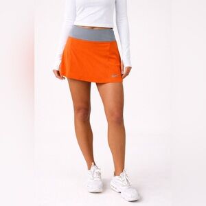 Nike Dri-FIT Tennis Skort Orange Gray Built-In Shorts – Small
